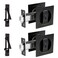 Dontay 2 Pack Pocket Door Lock with Key Contemporary Entrance Sliding Barn Door Lock Latch Recessed 2 Sided 2 38 Backset Flush Handles Hardware Including Edge Pull Matte Black Square