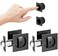 Aesytava Black Pocket Door Hardware 2 38 Backset Matte Black Pocket Door Lock for Bathroom Heavy Duty Solid Square Pocket Door Hardware2 Pack