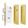 senharvest Pocket Door LockModern Rectangular Pocket Door Hardware Finger Flush Pulls with Edge Pull for Pocket Doors Sliding DoorsFolding Doors etc Gold Privacy Lock