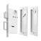 senharvest Pocket Door LockModern Rectangular Pocket Door Hardware Finger Flush Pulls with Edge Pull for Pocket Doors Sliding DoorsFolding Doors etc Sliver Keyed Lock