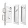 senharvest Pocket Door LockModern Rectangular Pocket Door Hardware Finger Flush Pulls with Edge Pull for Pocket Doors Sliding DoorsFolding Doors etc Sliver Keyed Lock