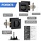 POFEIKTS Matte Black Pocket Door Hardware with Privacy Lock Latch Contemporary Style for Square Pocket Doors1 Pack