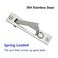 Dontay Pocket Door Privacy Lock Flush Handles 238 Backset BedBath Latch Recessed Knob Hardware for 1 38 to 2 316 Thickness Door Including Edge Pull Brushed Nickel Square 1 Pack