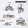 Li-TianFeng 10pcs Sliding Pocket Door Hardware Top Hanger Rollers Wheels Assembly Fit Johnson Part 1125 1500 Hardware Kit Wrench and Screws Include