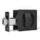 Dontay Pocket Door Privacy Lock Flush Handles 238 Backset BedBath Latch Recessed Knob Hardware for 1 38 to 2 316 Thickness Door Excluding Edge Pull Matte Black Square 1 Pack
