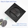 Dontay Pocket Door Privacy Lock Flush Handles 238 Backset BedBath Latch Recessed Knob Hardware for 1 38 to 2 316 Thickness Door Excluding Edge Pull Matte Black Square 1 Pack