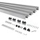 BarnBase 12FT Double Pocket Door Track Kit 2 Sets of 687 Spliced Rail Suitable for Double Door Width 4872Single Panel 2436 Slide Quietly and Smoothly Easy to Install
