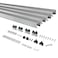 BarnBase 12FT Double Pocket Door Track Kit 2 Sets of 687 Spliced Rail Suitable for Double Door Width 4872Single Panel 2436 Slide Quietly and Smoothly Easy to Install