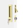 Dontay Pocket Door Handle with Lock and Edge Pull Narrow Modern Rectangular Keyed Entry Function Recessed Sliding Door Hardware for 1 38 to 2 316 Thickness Door 1 Satin Brass