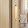 Hoconnie Pocket Door Handle Lock with Edge Pull Privacy Sliding Door Lock Recessed Sliding Door Hardware for 1 12 1 1516 Thickness Door Gold