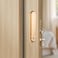 Hoconnie Pocket Door Handle Lock with Edge Pull Privacy Sliding Door Lock Recessed Sliding Door Hardware for 1 12 1 1516 Thickness Door Gold