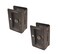 QCAA Premium Quality Solid Brass Rectangular Pocket Sliding Door Pull Privacy Lock 314X214 Aged Classic Bronze 2 Pack Made in Taiwan