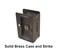 QCAA Premium Quality Solid Brass Rectangular Pocket Sliding Door Pull Privacy Lock 314X214 Aged Classic Bronze 2 Pack Made in Taiwan
