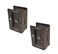 QCAA Premium Quality Solid Brass Rectangular Pocket Sliding Door Pull Privacy Lock 314X214 Aged Classic Bronze 2 Pack Made in Taiwan