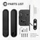 Hoconnie Pocket Door Handle Lock with Edge Pull Privacy Sliding Door Lock Recessed Sliding Door Hardware for 1 12 101516 Thickness Door Matte Black
