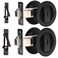 Dontay 2 Pack Pocket Door Privacy Lock Flush Handles 238 Backset BedBath Latch Recessed Knob Hardware for 1 38 to 2 316 Thickness Door Including Edge Pull Matte Black Round