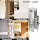Kindoodos Pocket Door Lock with Key Privacy Pocket Door Handle Hardware with Lock for Bathroom Bedroom Invisible Rectangular Edge Pull Furniture HardwareBrushed Nickel 7 Inch