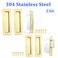 Dontay Sliding Pocket Door Handles 304 Stainless Steel Non Locking Pocket Door Hardware Recessed Flush Finger Pulls Heavy Duty Edge Pull with Pop Out Ring Pull Satin Brass 2 Set 472 Inch