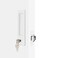 Dontay Pocket Door Handle Modern Rectangular Keyed Entry Function BedBath Pull Latch Recessed Sliding Door Hardware for 1 38 to 2 316 Thickness Keyed Entry Lock White 2 Pack