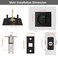 HEYLEAYAR Square Pocket Door Lock with Indicator 1 Pack Contemporary Privacy Pocket Door Hardware 238 NonAdjustable Backset for 135 to 218 Thickness Door Brushed Nickel