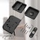 youthua Pocket Door Lock Hardware Set Privacy Handle with Hidden Pull Recessed Latch Fit for 177 to 2 The Thick of Wooden Doors Square Black