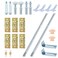 Lashow Bifold Closet Door Hardware Kit with 72 Tracks 2 36 Complete Set for 4 Doors with Brackets Pivots Guide Wheels for Bifold Closet Door Hardware Used