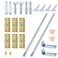 Lashow Bifold Closet Door Hardware Kit with 72 Tracks 2 36 Complete Set for 4 Doors with Brackets Pivots Guide Wheels for Bifold Closet Door Hardware Used