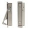 Dontay Pocket Door Pull Handle Press Finger Edge Pull Push Flush Mount Doors Pull for Pocket Sliding Doors Recessed Rectangular Bypass Door Hardware Cabinet Pull2 Brushed Nickel