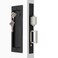 Dontay Rectangular Pocket Door Mortise Lock and Edge Pull Narrow Modern Sliding Door PopUp Handle BedBath Pull Latch Recessed Hardware for 1 38 to 2 316 Thickness Keyed Lock Matte Black