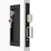 Dontay Rectangular Pocket Door Mortise Lock and Edge Pull Narrow Modern Sliding Door PopUp Handle BedBath Pull Latch Recessed Hardware for 1 38 to 2 316 Thickness Keyed Lock Matte Black