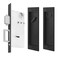 AcxdJnye Pocket Door Lock Hardware with Pull Sliding Door PopUp Handle Privacy Pocket Door Lock HardwarekeyedBlack