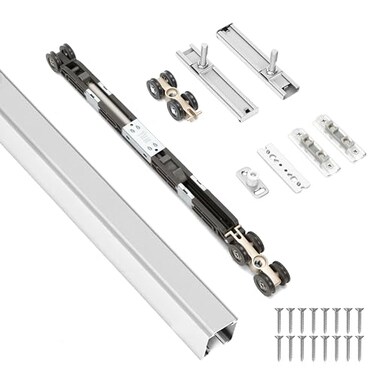 HBL' HBL 72Inch Pocket Door Hardware Kit with Soft Close Feature HeavyDuty Aluminum Track Set Smooth Sliding Easy Installation Fits 23 to 36 Wide Single Doors 72 Track Included