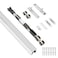 HBL' HBL 72Inch Pocket Door Hardware Kit with Soft Close Feature HeavyDuty Aluminum Track Set Smooth Sliding Easy Installation Fits 23 to 36 Wide Single Doors 72 Track Included