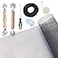 TOOLTRIZ Windows Screen and Screen Door Repair Kit 48x118 Fiberglass Mesh Gray with Rolling ToolHookRulerCutterSpline Window Screen Sliding Screen Door Replacement for Windows