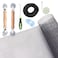 TOOLTRIZ Windows Screen and Screen Door Repair Kit 48x118 Fiberglass Mesh Gray with Rolling ToolHookRulerCutterSpline Window Screen Sliding Screen Door Replacement for Windows