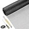 Lengtimo Screen Repair Kit Easy DIY Project 59 x 106 Fiberglass Screen Mesh with Rolling Tool and Screen Retainer Spline Screen Replacement kit for Windows Sliding Doors and Patio Screens 59 x 106 Bla