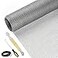 Lengtimo Screen Repair Kit Easy DIY Project 59 x 106 Fiberglass Screen Mesh with Rolling Tool and Screen Retainer Spline Screen Replacement kit for Windows Sliding Doors and Patio Screens 59 x 106 Gra