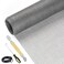 Lengtimo Screen Repair Kit Easy DIY Project 59 x 106 Fiberglass Screen Mesh with Rolling Tool and Screen Retainer Spline Screen Replacement kit for Windows Sliding Doors and Patio Screens 59 x 106 Gra