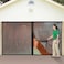 IdeaWorks Jobars JB4869 Double Garage Screen Door Allows Air Circulation Prevents Bugs and Insects from Entering Nylon Mesh Material Black