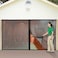 IdeaWorks Jobars JB4869 Double Garage Screen Door Allows Air Circulation Prevents Bugs and Insects from Entering Nylon Mesh Material Black