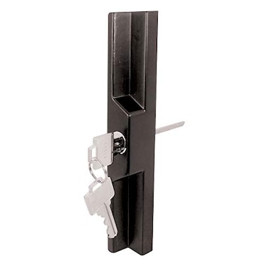 Slide-Co SlideCo 141860 Black Diecast Sliding Door Outside Pull Keyed Adams Rite and W F Single Pack
