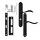 Ideal Security MCMB Curved Mortise Lock Set Exclusive Replacement for AluminArt Storm Doors and Screen Doors Adjustable 34 Backset Matte Black