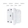 Brixwell Adjustable Guide Hinge Flat Leaf with NRP Pin Steel Material White Finish 4 Height 11316 Width per Side 332 Right and 916 Left Leaf Thickness Screws Included