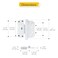 Brixwell Adjustable Guide Hinge Flat Leaf with NRP Pin Steel Material White Finish 4 Height 11316 Width per Side 332 Right and 916 Left Leaf Thickness Screws Included