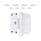 Brixwell Adjustable Guide Hinge Flat Leaf with NRP Pin Steel Material White Finish 4 Height 11316 Width per Side 332 Right and 916 Left Leaf Thickness Screws Included