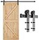 SMARTSTANDARD 66FT Barn Door Hardware kit Barn Door Track Sliding Door Hardware kit Smoothly and Quietly Heavy Duty Sturdy Easy to Install Fit 3640 Wide Panel I Shape Hanger