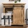 WINSOON 3FT Super Mini Sliding Barn Door Hardware Kit for Single Door Small TV Stands Wardrobe Cabinets J Shape Hanger NO Cabinet