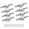 Rierdge 8Pcs 18mm Sliding Door Pulley Furniture Roller Wheels for Screen Door Closet Wardrobes Cabinets