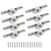 Rierdge 8Pcs 18mm Sliding Door Pulley Furniture Roller Wheels for Screen Door Closet Wardrobes Cabinets