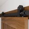 CCJH 7FT Sliding Barn Door Hardware Kit Heavy Duty Smoothly and Silently Easy to Install Fit 42 Width Single Door Panel TShaped Style Black